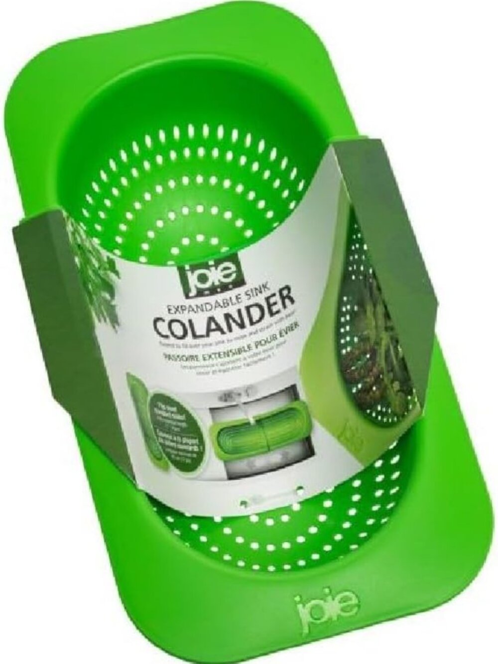 Joie Expanding Sink Colander, Green